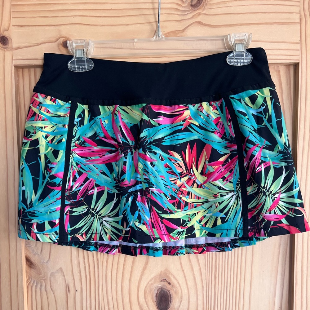 Tropical Fabletics Run Skort Small 28" Waist Lorraine Skirt Floral Activewear